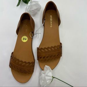 Andiamo Women Sandals Open Toe 9 W